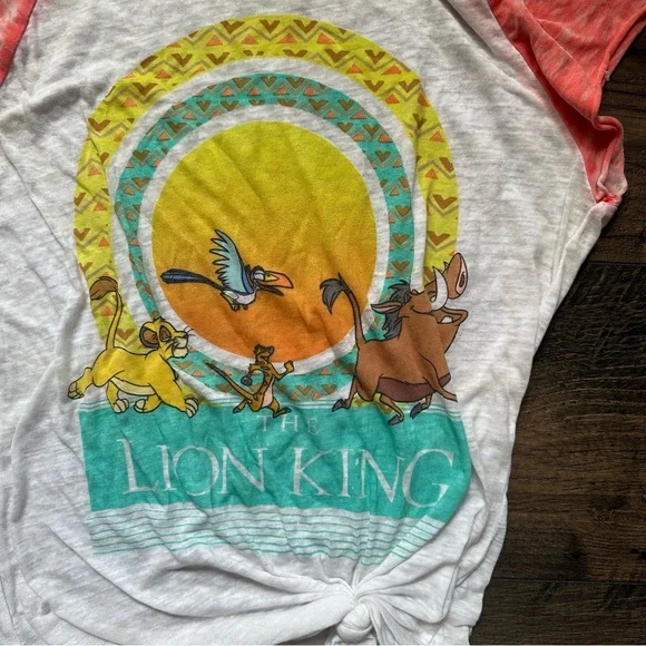 Vintage Disney Womens The Lion King Movie 90’s TShirt Sheer Soft Cotton Size XS - Picture 4 of 10